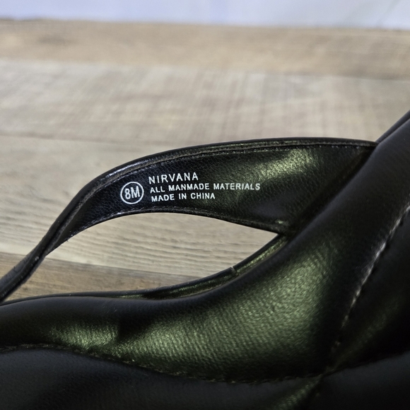 NICOLE | Nirvana Strappy Wedges in Black sz 8M - Picture 6 of 8